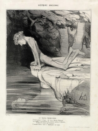 A szép Narcissus litográfia